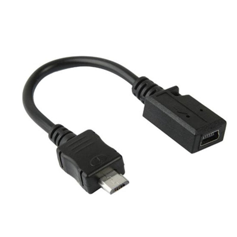 Câble de chargement adaptateur micro USB mâle vers mini USB femelle (17 cm) Câble de chargement adaptateur micro USB mâle vers mini USB femelle (17 cm)